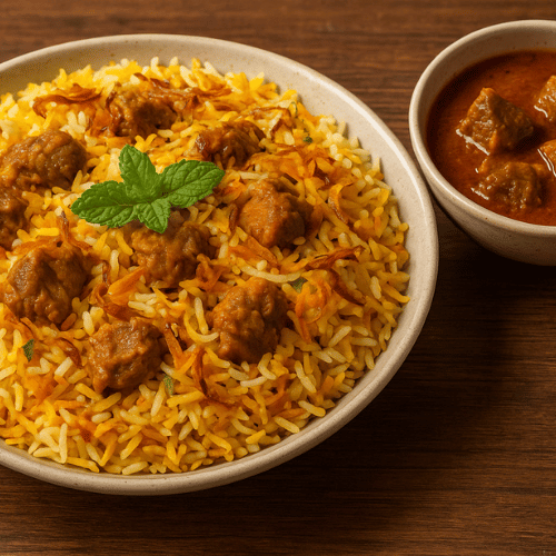 Mutton Biryani with Gravy
