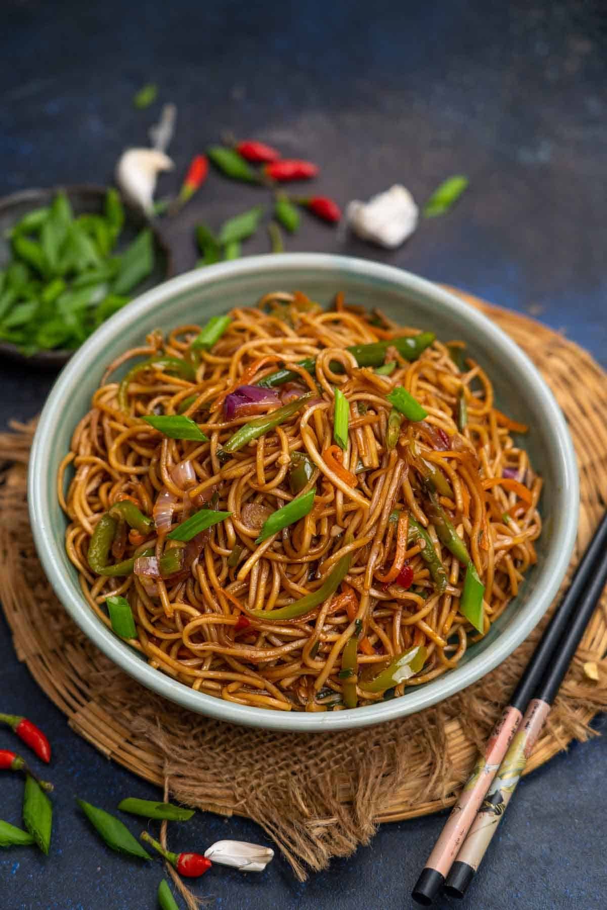 Veg. Chilli Garlic Noodles